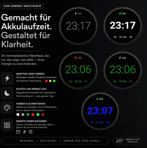 Low-Energy Watchface Screenshot